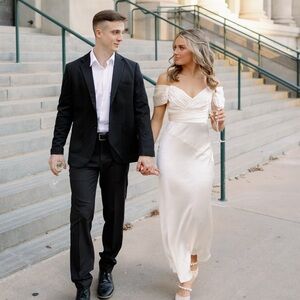 Hello Molly Bouquet Toss Satin Dress